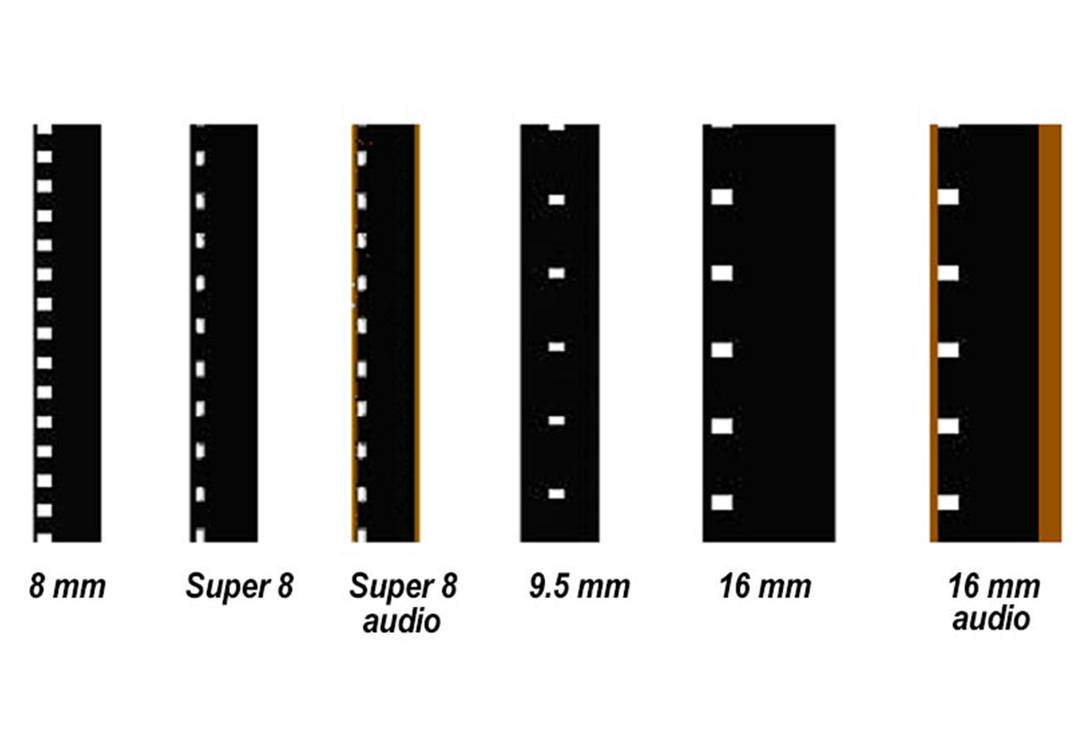 les differents types de films du 8mm au 16 mm